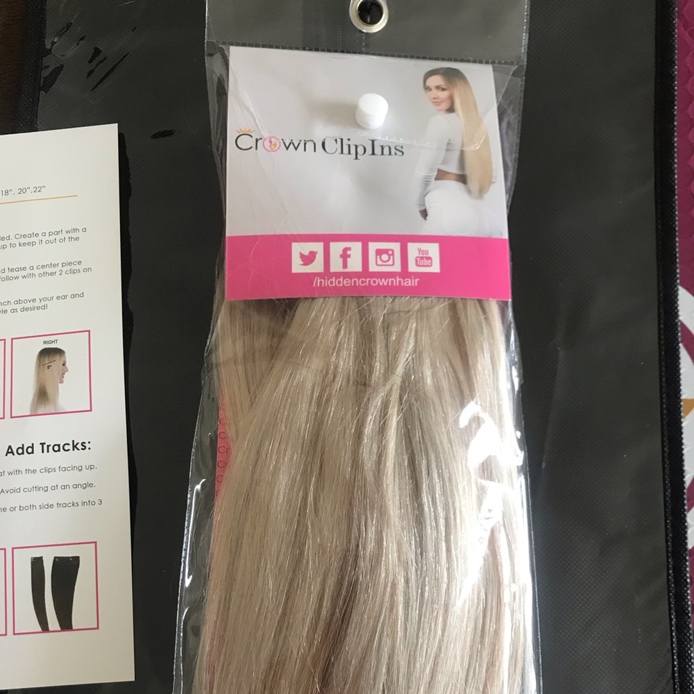 8” hair extensions.